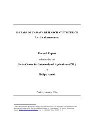 Swiss Centre for International Agriculture (ZIL) - ETH - North-South ...