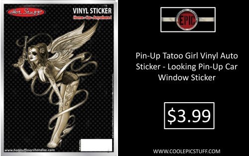 Pin-Up Tatoo Girl Vinyl Auto Sticker - Epic Vision LLC