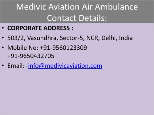 Get Inexpensive Air Ambulance Services in Aurangabad