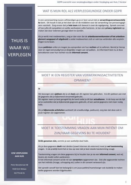 Nieuwsbrief info GDPR