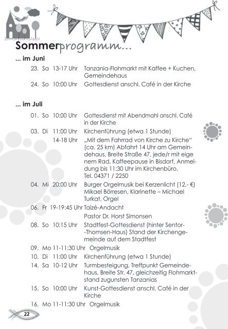 Gemeindebrief - Ev.-Luth. Kirchengemeinde St. Nikolai Burg auf Fehmarn