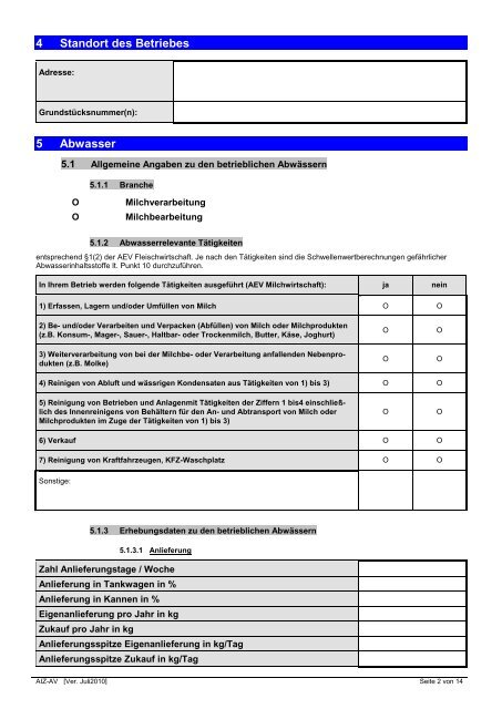 Beschreibung einer betrieblichen