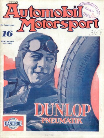 Automobil motorsport 1927 2. évfolyam 16. szám - EPA