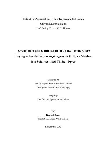 Development and Optimisation of a Low-Temperature Drying ...