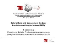 3. Vorlesung: PDM/PLM - Industrielle Informationstechnik - TU Berlin