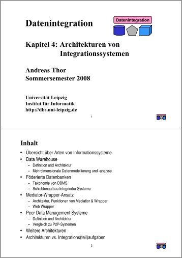 Datenintegration - Abteilung Datenbanken Leipzig - Universität ...