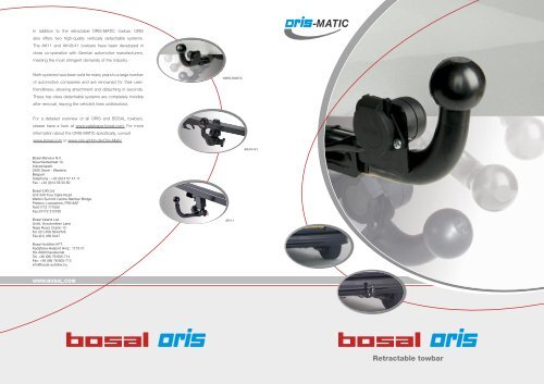 ORIS MATIC leaflet. Bosal