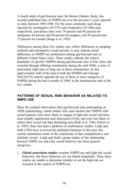 The Context of HIV Risk Among Drug Users and Their Sexual Partners