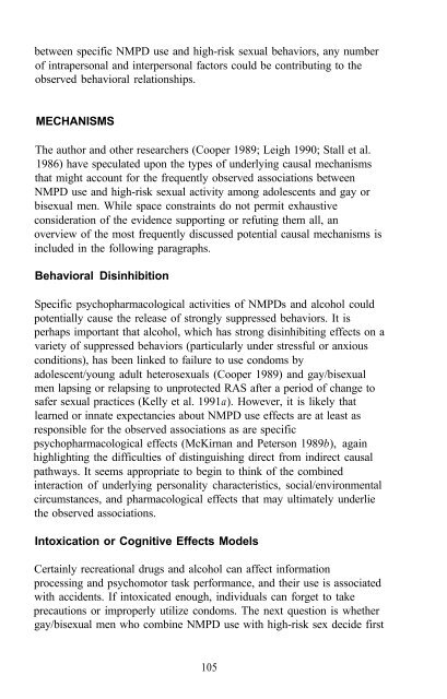 The Context of HIV Risk Among Drug Users and Their Sexual Partners