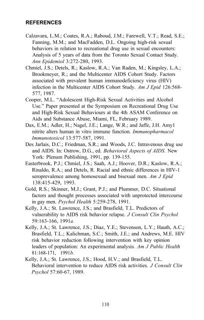 The Context of HIV Risk Among Drug Users and Their Sexual Partners