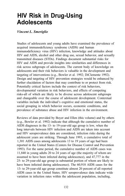 The Context of HIV Risk Among Drug Users and Their Sexual Partners