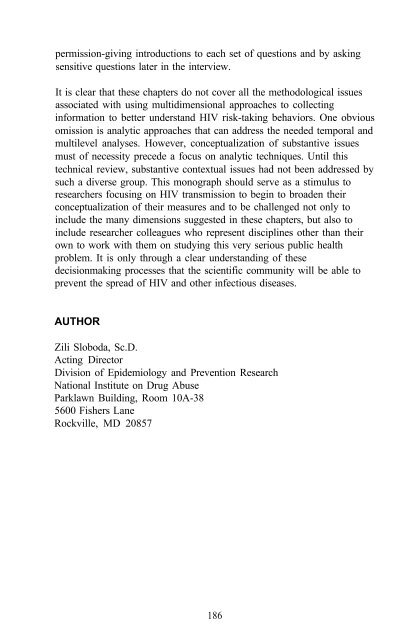 The Context of HIV Risk Among Drug Users and Their Sexual Partners