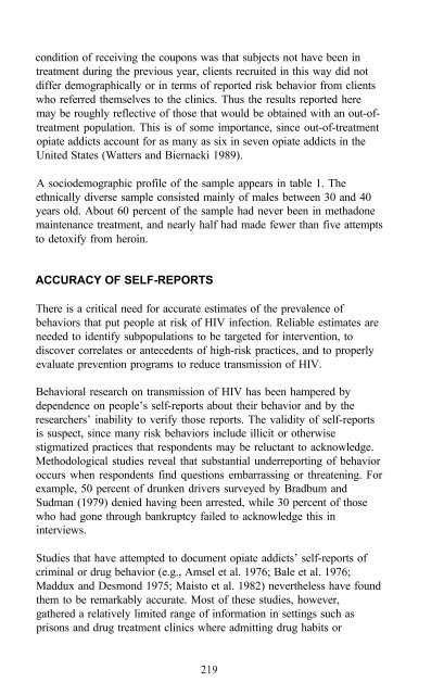 The Context of HIV Risk Among Drug Users and Their Sexual Partners