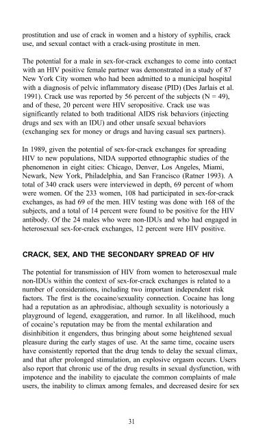 The Context of HIV Risk Among Drug Users and Their Sexual Partners