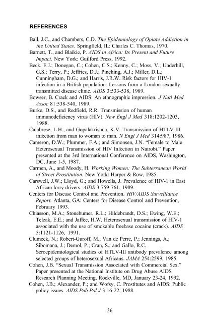 The Context of HIV Risk Among Drug Users and Their Sexual Partners