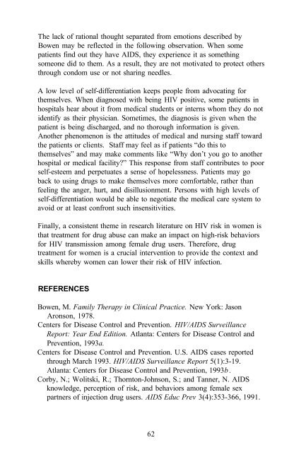 The Context of HIV Risk Among Drug Users and Their Sexual Partners