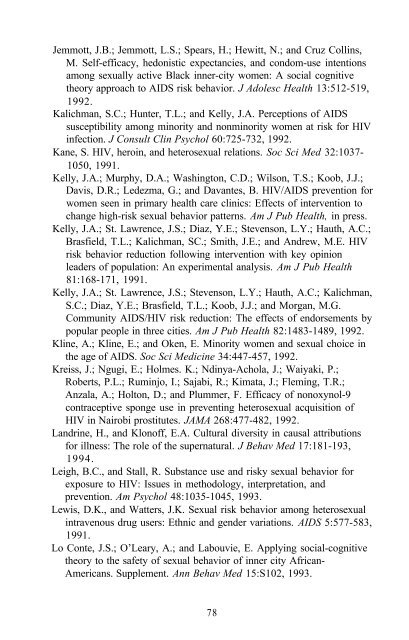 The Context of HIV Risk Among Drug Users and Their Sexual Partners