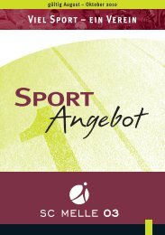 Viel Sport – ein Verein - SC Melle 03 eV