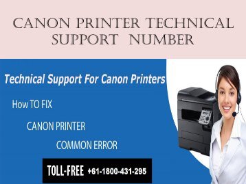 Canon printer  support number +61-1800-431-295