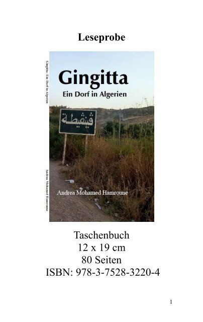 Leseprobe "Gingitta: Ein Dorf in Algerien" von Andrea Mohamed Hamroune