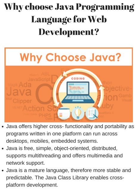 Why choose Java Programming Language for Web Development_