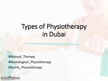 Types of Physiotherapy in Dubai