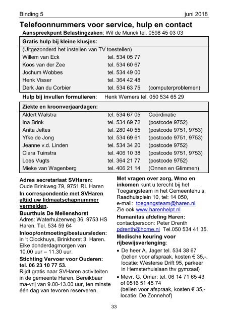 Binding 5 juni &#039;18