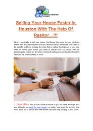 Selling Your House Faster In Houston With The Help Of Realtor