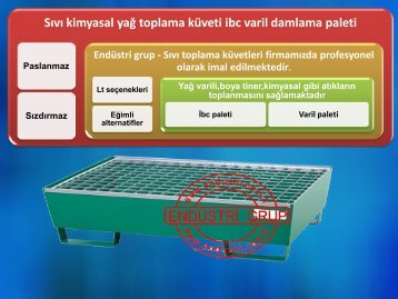 Endustri grup — Sivi kimyasal atik yag toplama damlama sizma kuveti paleti