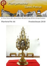 Pfarrbrief 66 St. Petrus Teterow 