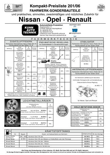 Nissan · Opel · Renault - Kuhn Auto Technik GmbH