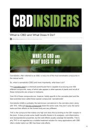 What is CBD and What Does It Do?