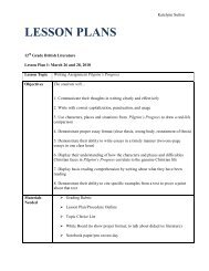 17 Pilgrim's Progress Essays - Lesson Plan PDF