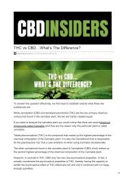 THC vs CBD - Whats The Difference?