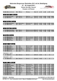 Nationales Bergrennen Oberhallau 2011 mit Int. Beteiligung 27. - 28 ...