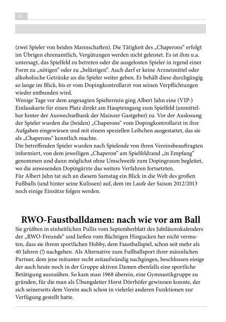 Oktober 2012 • Ausgabe Nr. 3 - RWO Alzey