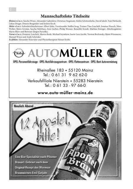 Oktober 2012 • Ausgabe Nr. 3 - RWO Alzey