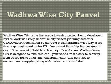 Wadhwa Wise City Panvel