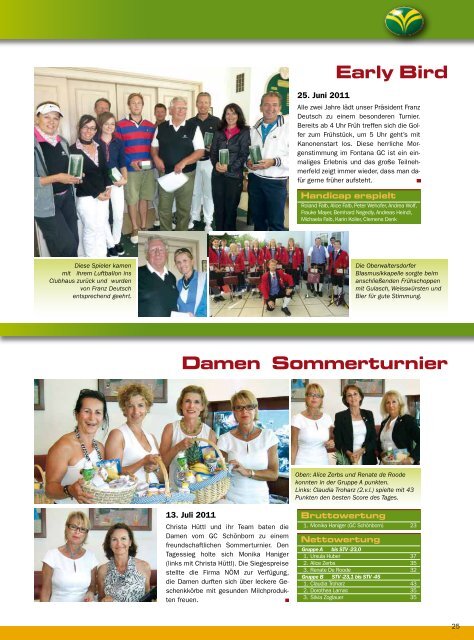 Ausgabe 03/2011 - Golfclub Fontana