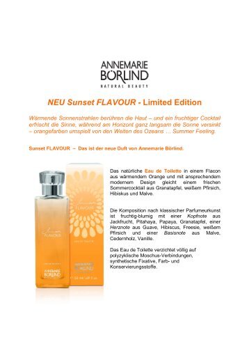 NEU Sunset FLAVOUR - Limited Edition - Annemarie Börlind