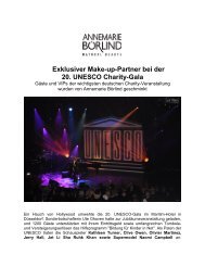 Exklusiver Make-up-Partner bei der 20. UNESCO Charity-Gala