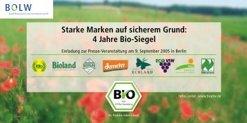 4 Jahre Bio-Siegel - Bund Ökologische Lebensmittelwirtschaft