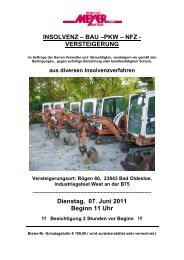 INSOLVENZ – BAU –PKW – NFZ - Auktionshaus Landjunk