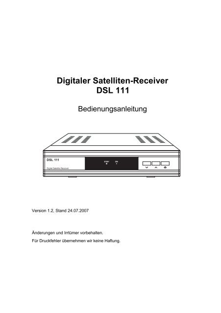 Digitaler Satelliten-Receiver DSL 111 - Boca