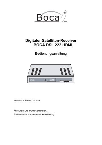 Digitale Satelliten-Receiver - Boca