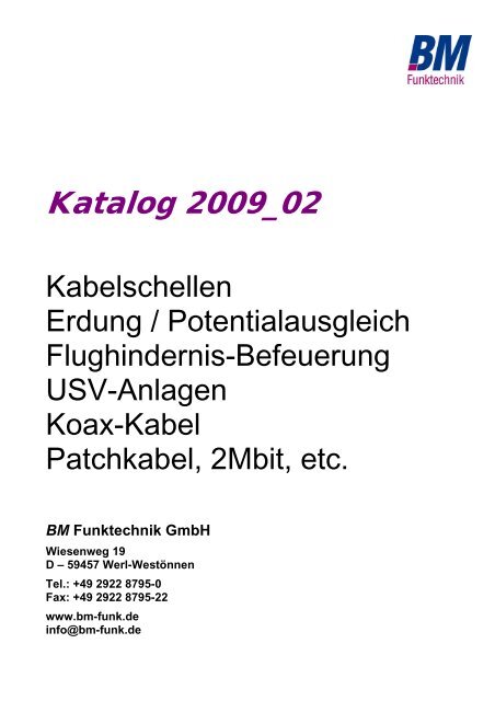 Kabelschellen QCC 2 Kabelschellen QCU - bm-funk.de