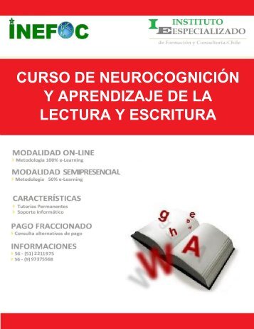 CURSO DE NEUROCOGNICIÓN Y APRENDIZAJE DE LA LECTURA Y ESCRITURA