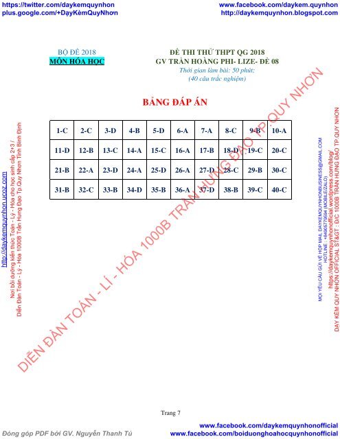 Bộ đề thi thử THPT QG 2018 Các môn TOÁN - LÍ - HÓA Các trường THPT Cả nước CÓ HƯỚNG DẪN GIẢI (Lần 29) [DC28052018]