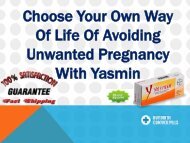 Get Liberty From The Pregnancy By Yasmin Birth Control Pills