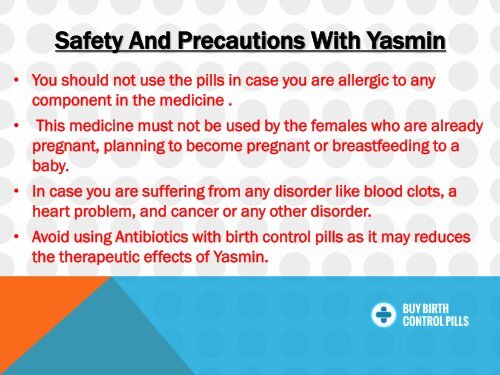 Get Liberty From The Pregnancy By Yasmin Birth Control Pills